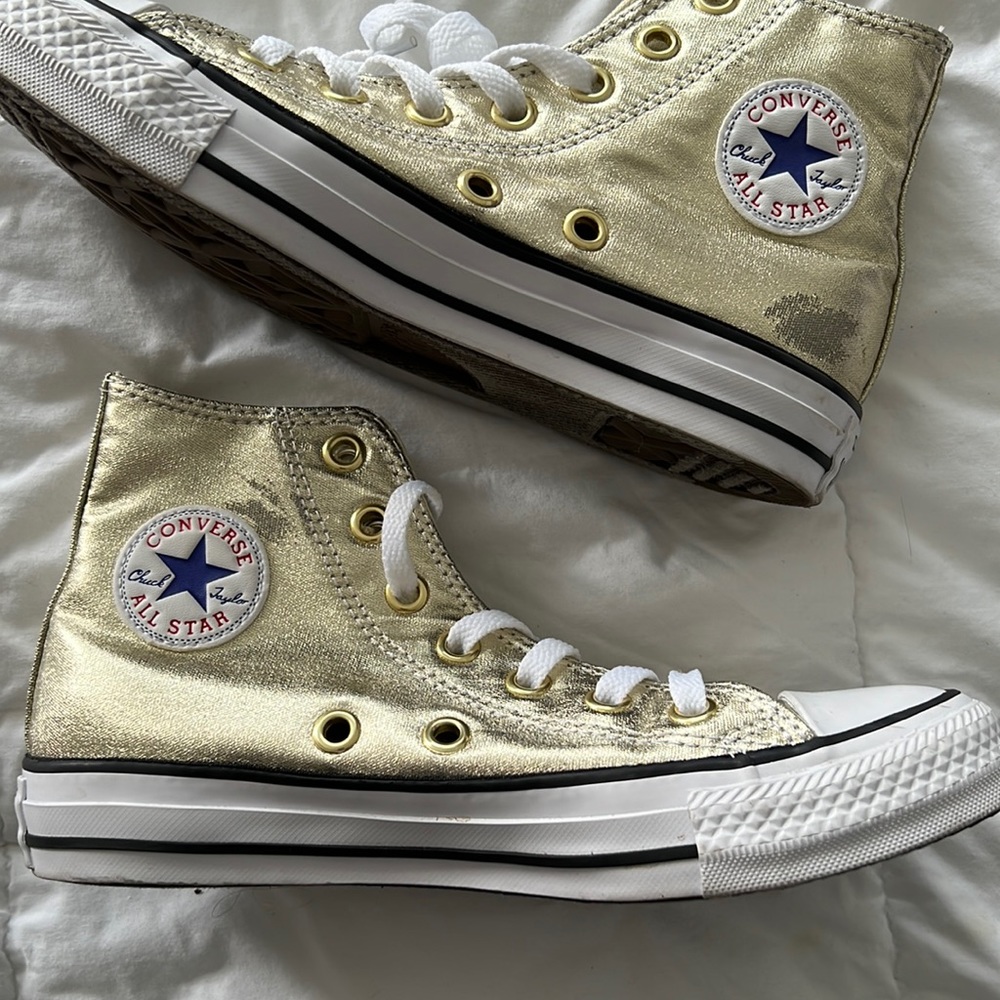 Custom Gold Converse